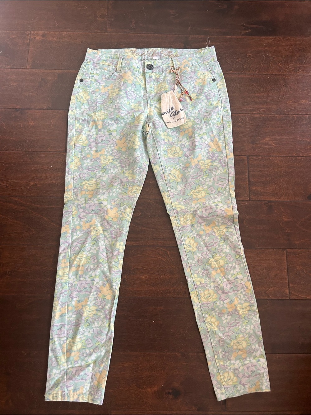 Vanilla Star Women’s Floral Pants New Sz 7 Cotton Blend New